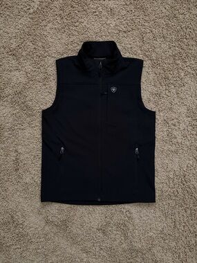 ARIAT Boys Size L (14-16) Vernon 2.0 Softshell Water Resistant Youth Black Vest